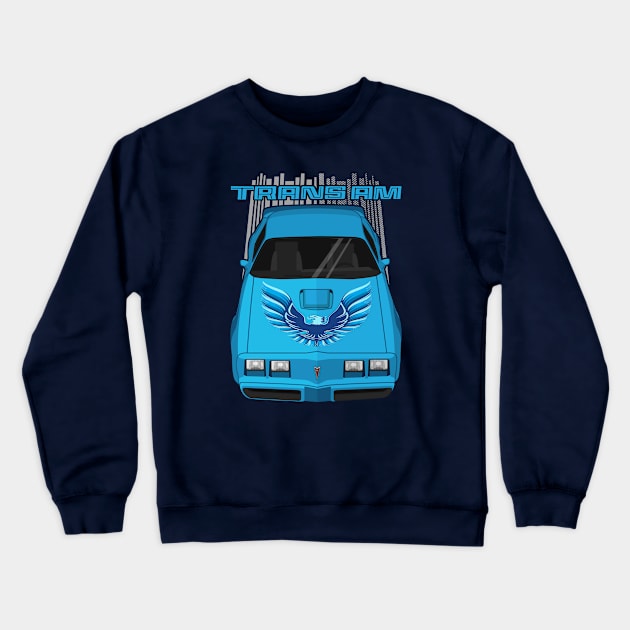 Firebird Trans Am 79-81 - Atlantis blue Crewneck Sweatshirt by V8social